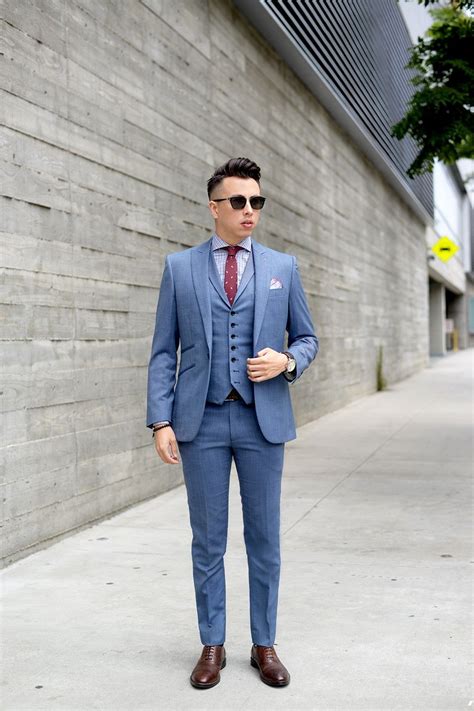 what shoes with a blue suit|More.